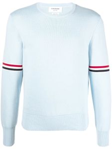 Thom Browne pull rayé à col rond - Bleu