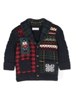 POLO RALPH LAUREN KIDS cardigan à design patchwork - Bleu