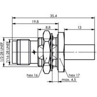 Telegärtner J01011A0075 100023783 TNC-connector Koppeling, recht 1 stuk(s)