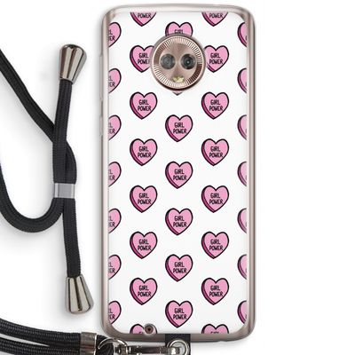 GIRL POWER: Motorola Moto G6 Transparant Hoesje met koord
