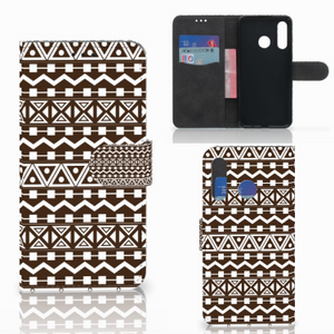 Huawei P30 Lite (2020) Telefoon Hoesje Aztec Brown