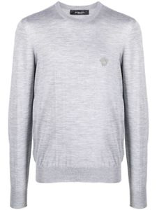 Versace pull à broderies - Gris