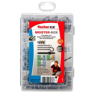 Fischer 513892 Meister-Box met GK-pluggen, schroeven, winkelhaken en ronde haken 101 onderdelen