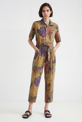 Tencel ™ jumpsuit met camoflower - GREEN - XL
