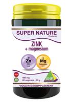 Zink + magnesium puur 60 Vegetarische capsules