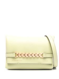 Victoria Beckham mini sac à bandoulière Chain en cuir - Vert