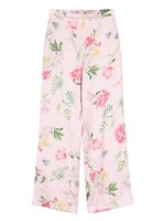 Monnalisa pantalon ample à fleurs - Rose