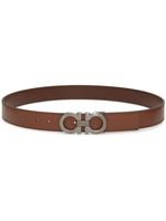 Ferragamo ceinture Gancini à design réversible - Marron