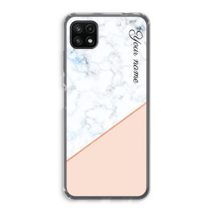 Marmer in stijl: Samsung Galaxy A22 5G Transparant Hoesje