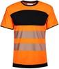 Korntex KX1000 EOS Hi-Vis Workwear T-Shirt With Printing Area - Signal Orange/Black - 5XL