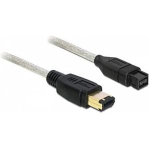 Delock 82596 Kabel FireWire 9-pins male > 6-pins male 2 m