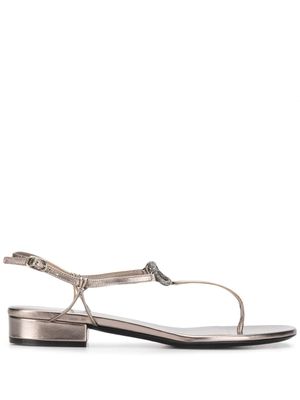 Valentino Garavani sandales VLOGO à bride salomé - Gris