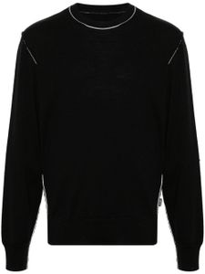 MM6 Maison Margiela pull Gauge 12 à bords contrastants - Noir