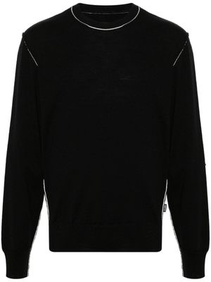 MM6 Maison Margiela pull Gauge 12 à bords contrastants - Noir