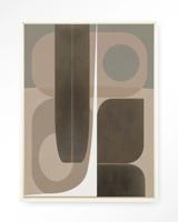 Urban Cotton Wandkleed 'Delicate' 145 x 190cm in Floating Frame - off white