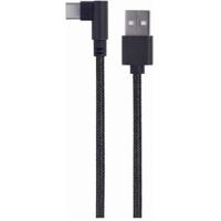Gembird Haakse USB Type-C laad- & datakabel, 0.2 m, zwart