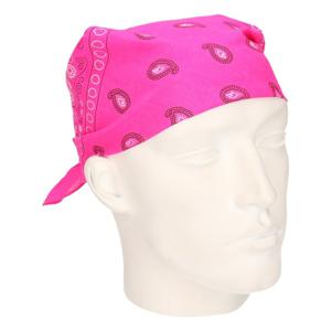 Carnaval verkleed zakdoek bandana - neon roze - 53 x 53 cm - kind/volwassenen