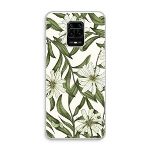 Wit bloemenpatroon: Xiaomi Redmi Note 10 Lite Transparant Hoesje