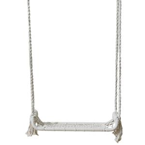 Tuin/balkon schommel / Macrame Swing - naturel - metaal/stof - 65 x 20 x 160 cm