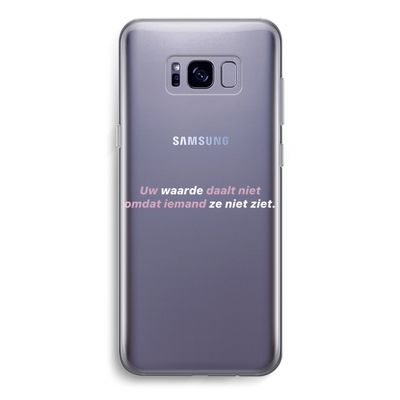 uw waarde daalt niet: Samsung Galaxy S8 Transparant Hoesje