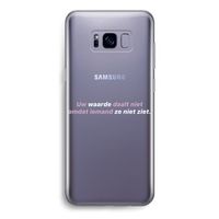 uw waarde daalt niet: Samsung Galaxy S8 Transparant Hoesje
