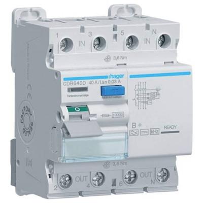 Hager CDB640D CDB640D Aardlekschakelaar A 40 A 0.003 A