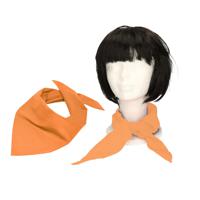 Verkleed bandana/sjaaltje/zakdoek - 2x - oranje - kleuren thema - Carnaval/koningsdag accessoires - thumbnail