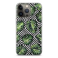 Geometrische jungle: iPhone 13 Pro Transparant Hoesje