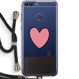 Hartje: Huawei P Smart (2018) Transparant Hoesje met koord