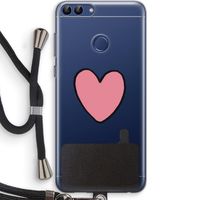 Hartje: Huawei P Smart (2018) Transparant Hoesje met koord Hartje: Huawei P Smart (2018) Transparant Hoesje met koord