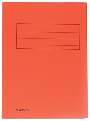 Class&apos;ex dossiermap, 3 kleppen, oranje