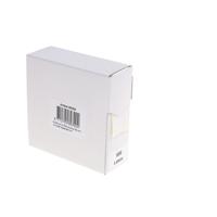 Etiket rillprint 25mm 500st op rol wit