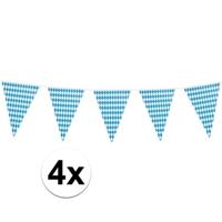 Boland Vlaggenlijn Beieren - 4x - 8 meter - 30 x 45 cm - oktoberfest - vlaggentjes