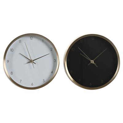 Tafelklok DKD Home Decor 25,7 x 4,2 x 25,7 cm Vrouw Gouden Aluminium (2 Stuks)