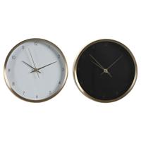 Tafelklok DKD Home Decor 25,7 x 4,2 x 25,7 cm Vrouw Gouden Aluminium (2 Stuks)