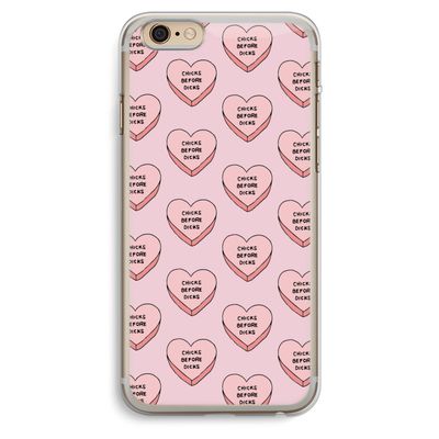Chicks before dicks: iPhone 6 Plus / 6S Plus Transparant Hoesje