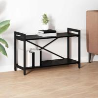 Boekenkast Zwart eiken 80 x 30 x 48.5 cm Bewerkt hout