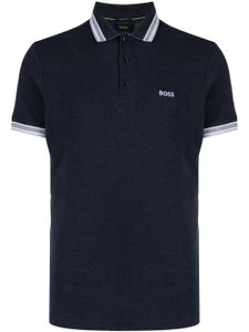 BOSS polo Paddy à logo brodé - Bleu