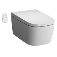 Toiletpot Hangend Plieger Vitra 38x60x45.5cm Wandcloset Keramiek Glans Wit Diepspoel Rimfree Douchewc Ladydouche Basic met Softclose Toiletzitting - thumbnail