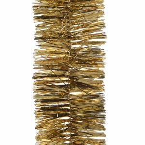 5x Kerst lametta guirlandes goud 270 cm kerstboom versiering/decoratie   -