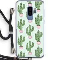 Cactus Lover: Samsung Galaxy S9 Plus Transparant Hoesje met koord