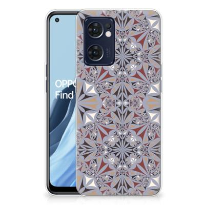 OPPO Reno 7 5G | Find X5 Lite | TPU | Siliconen hoesje | Flower Tiles