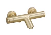 Saniclear Brass thermostatische opbouw badkraan geborsteld messing - mat goud