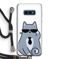 Cool cat: Samsung Galaxy S10e Transparant Hoesje met koord