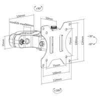 Monitorsteun voor buis/post 28-60mm Maclean, 17-32'', max. 8kg, MC-983