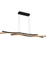 Hanglamp Bloom - Black Metal & Wood Effect