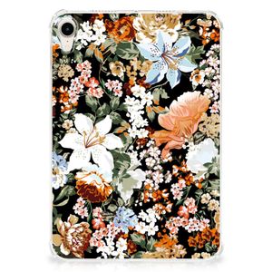 Siliconen Hoesje voor Apple iPad mini 6 (2021) Dark Flowers