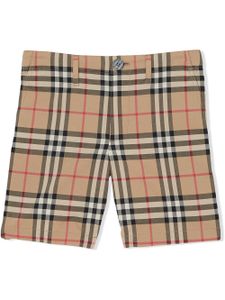 Burberry Kids short à carreaux vintage - Tons neutres