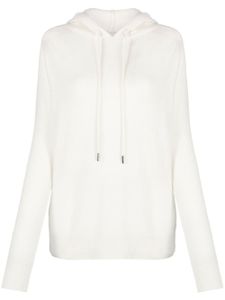 Moncler hoodie en laine vierge à lien de resserrage - Blanc