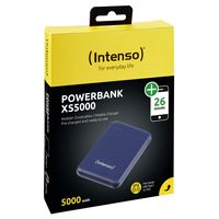 Intenso Powerbank XS5000 dk blue 5000 mAh inkl. USB-A to Type-C - thumbnail